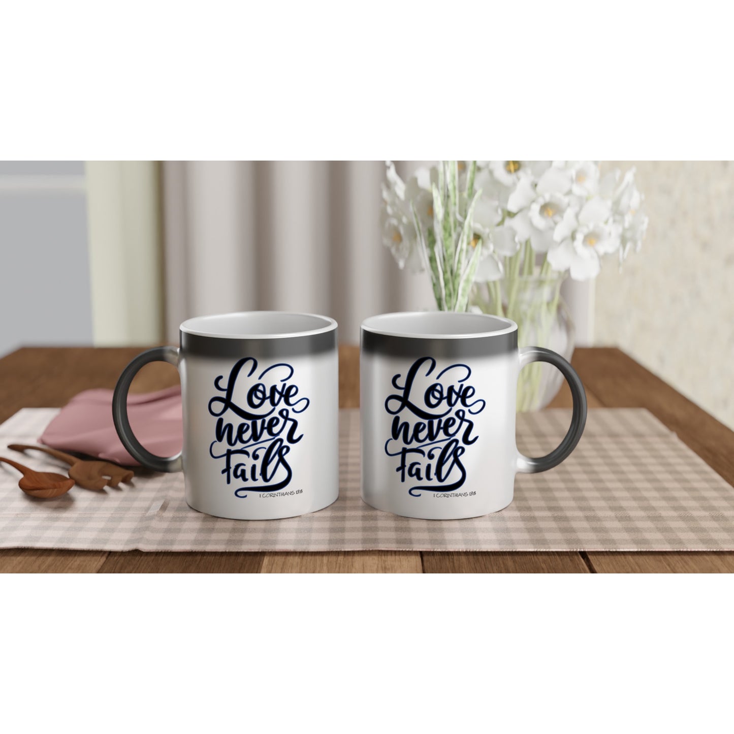 Love never Fails - Color Changing Magic 11oz Ceramic Mug