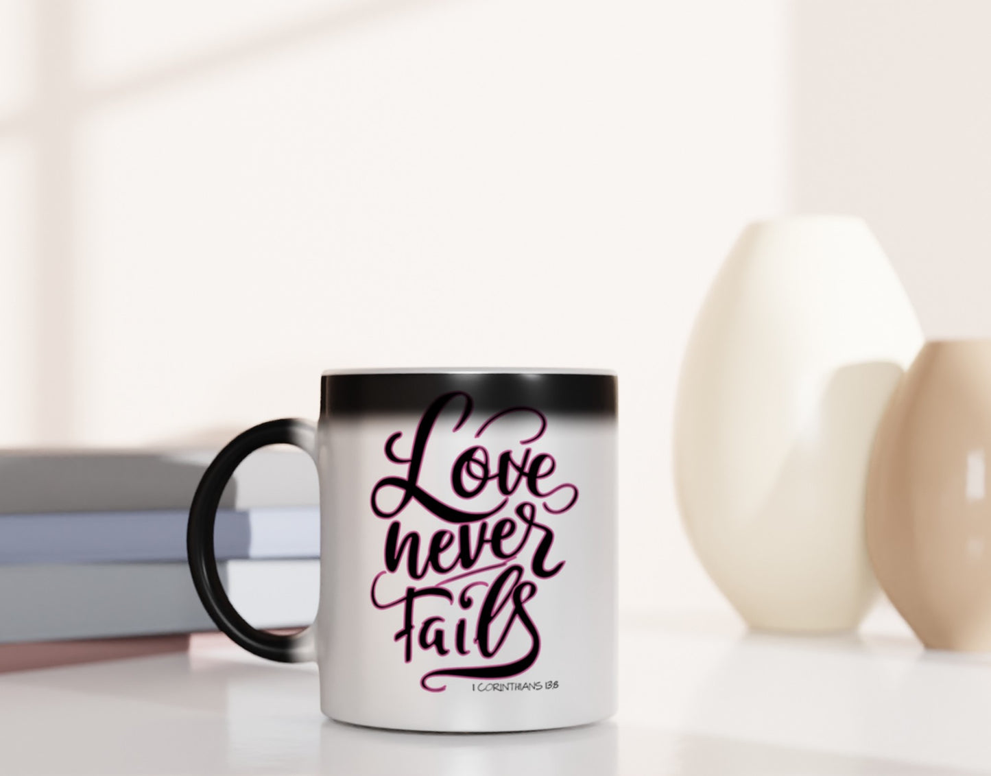 Love never Fails - Color Changing Magic 11oz Ceramic Mug