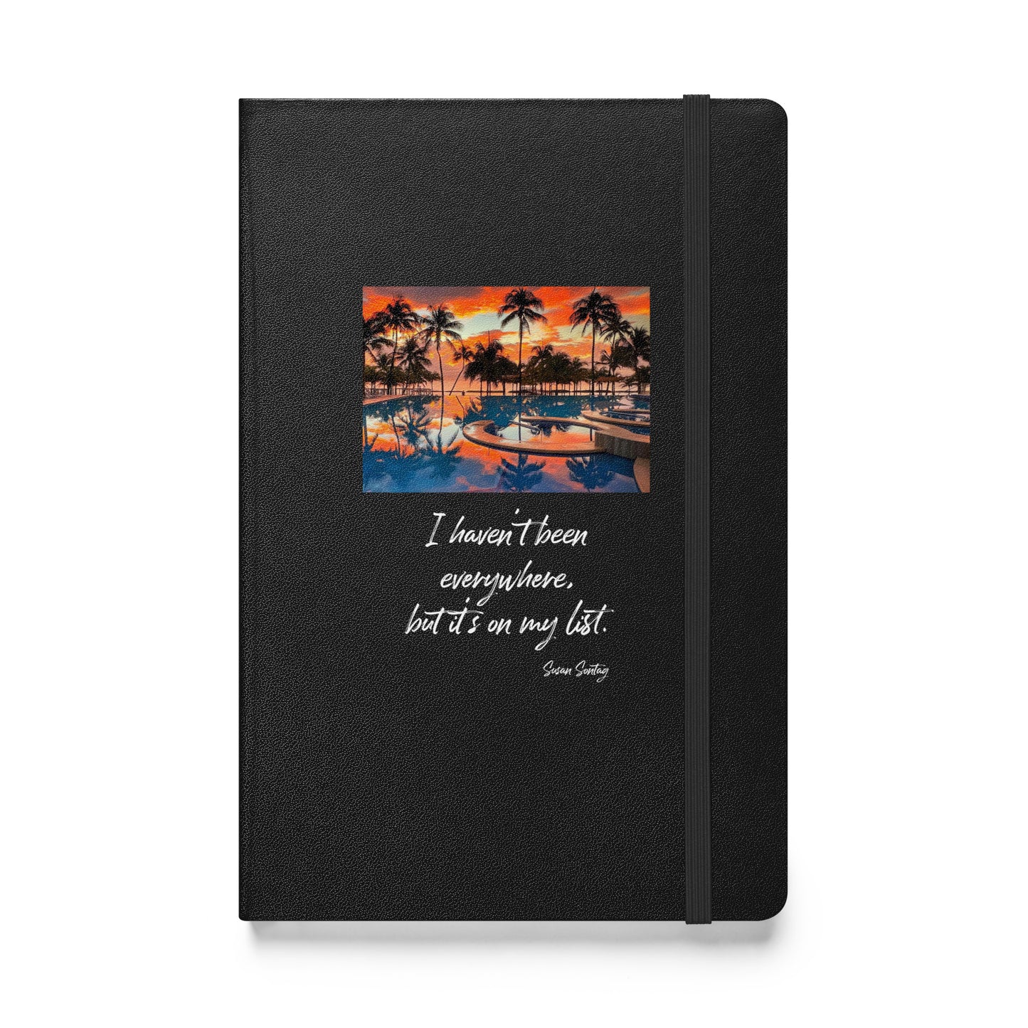 Travel notebook with quote, Hardcover bound