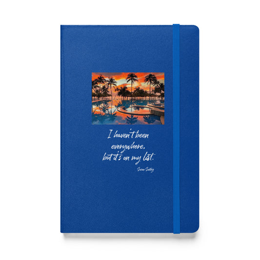 Travel notebook with quote, Hardcover bound